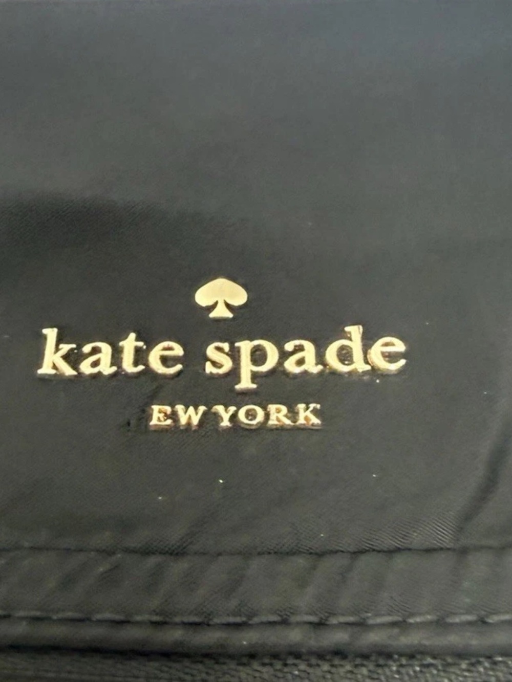 Kate Spade Black Nylon Belt Bag Fanny Pack Crossbody Sling Gold Hardware